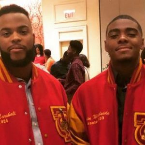 Christian Marshall (left) and Elgin Woodside are baseball teammates at Tuskegee University. Marshall and Woodside participated in the 2018 SiriusXM All-Star Futures Game. (Christian Marshall)